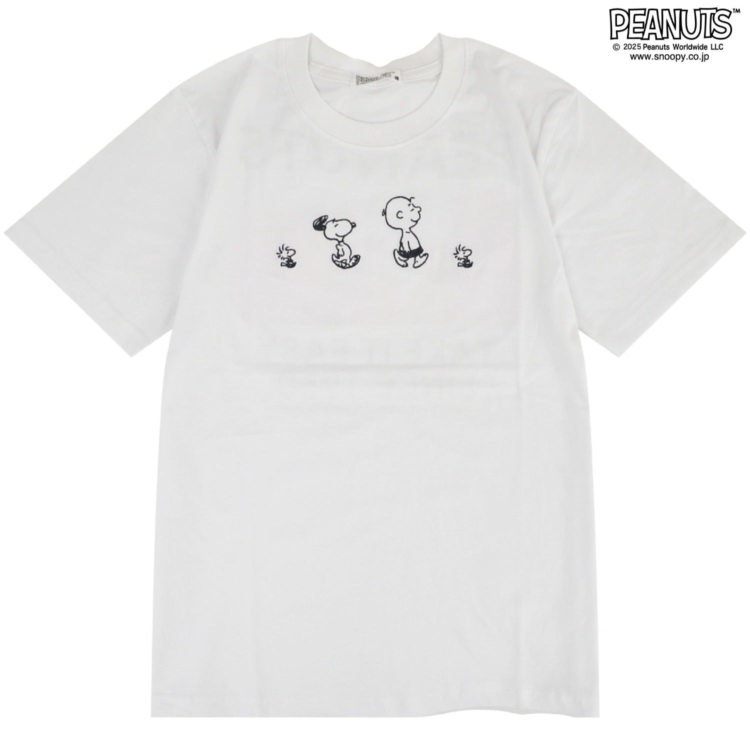 スヌーピー Tシャツ 半袖 トップス バック フォト プリント 刺繍 SNOOPY PEANUTS s1152-66sp