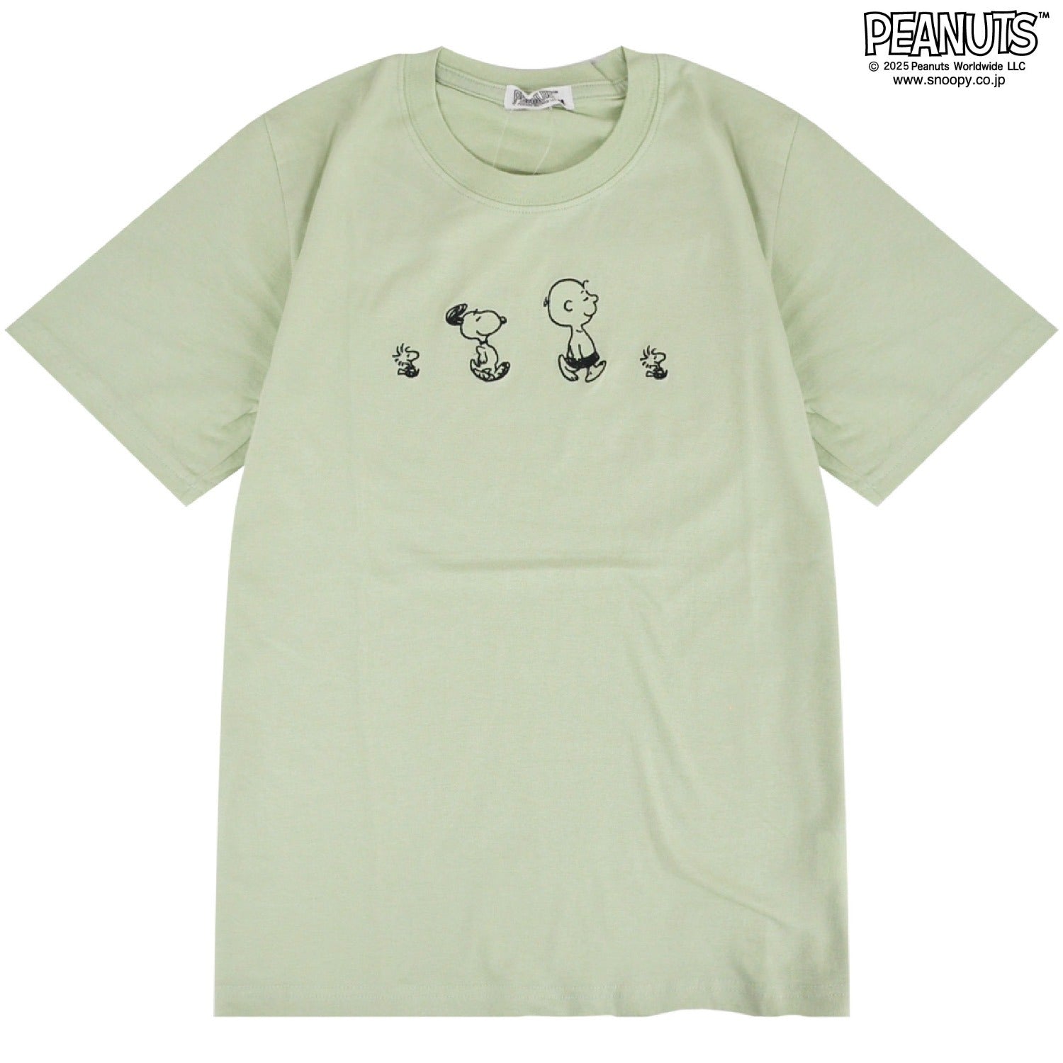 スヌーピー Tシャツ 半袖 トップス バック フォト プリント 刺繍 SNOOPY PEANUTS s1152-66sp
