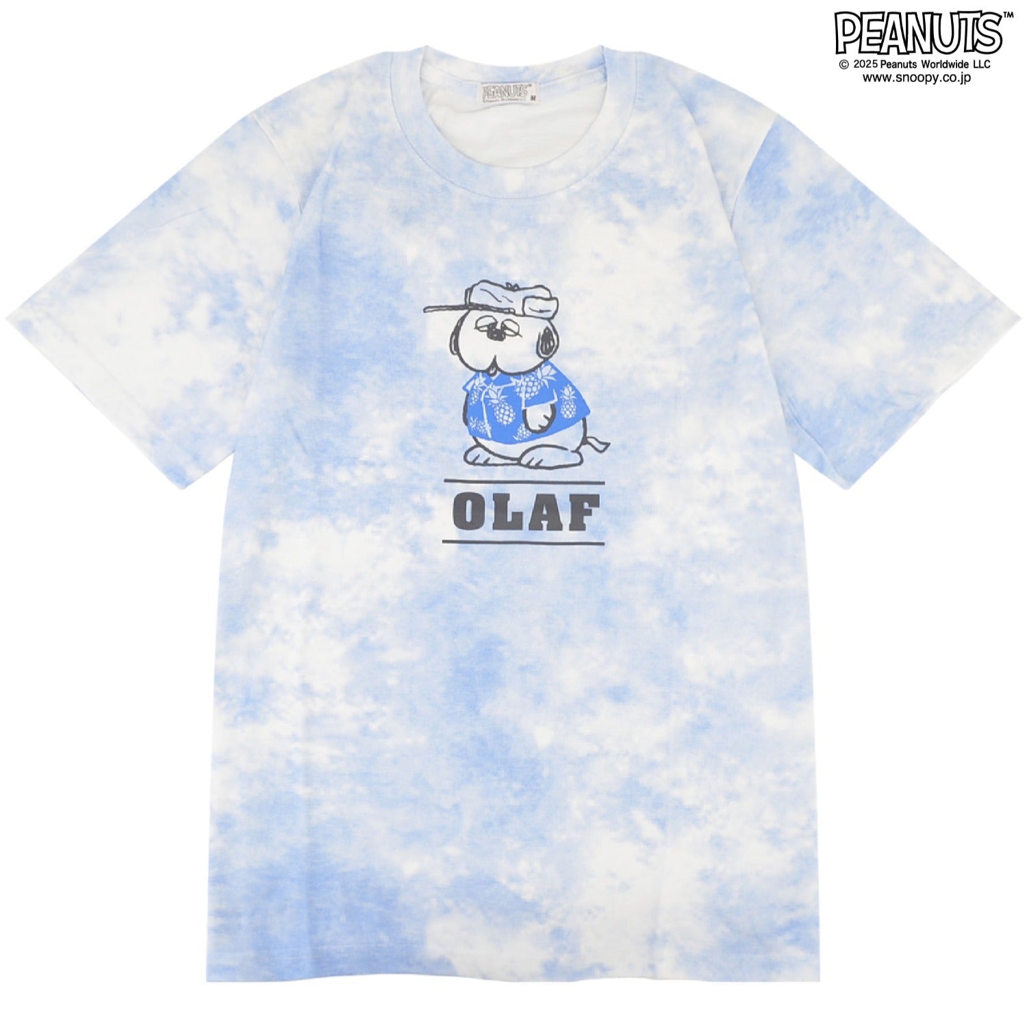 スヌーピー オラフ Tシャツ 半袖 トップス タイダイ アロハシャツ 夏 SNOOPY PEANUTS s1152-74sp