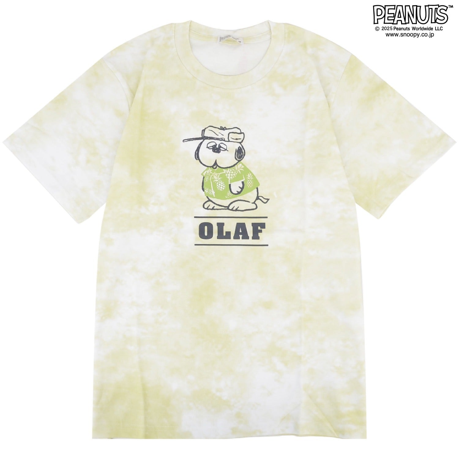 スヌーピー オラフ Tシャツ 半袖 トップス タイダイ アロハシャツ 夏 SNOOPY PEANUTS s1152-74sp
