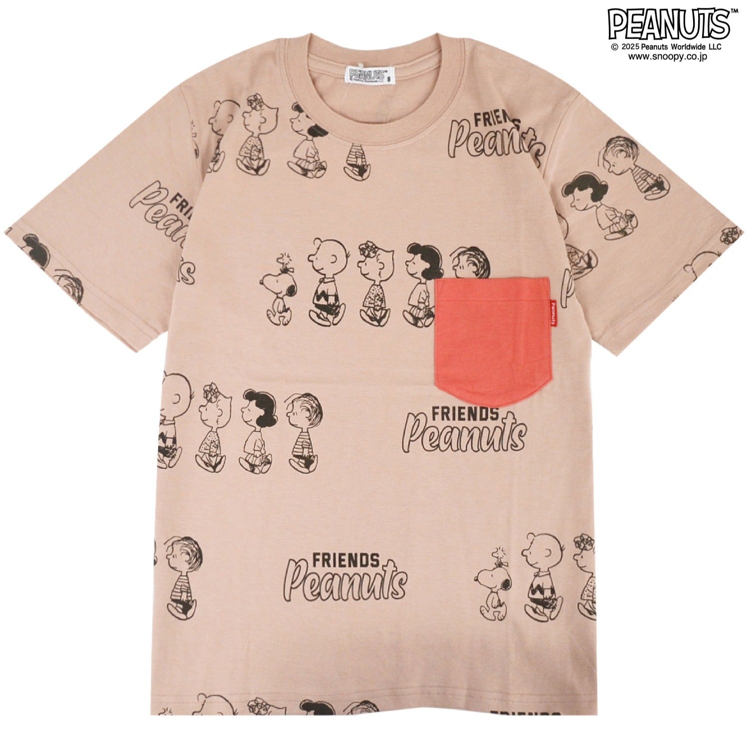 スヌーピー Tシャツ 半袖 総柄 トップス プリント SNOOPY PEANUTS s1152-75sp