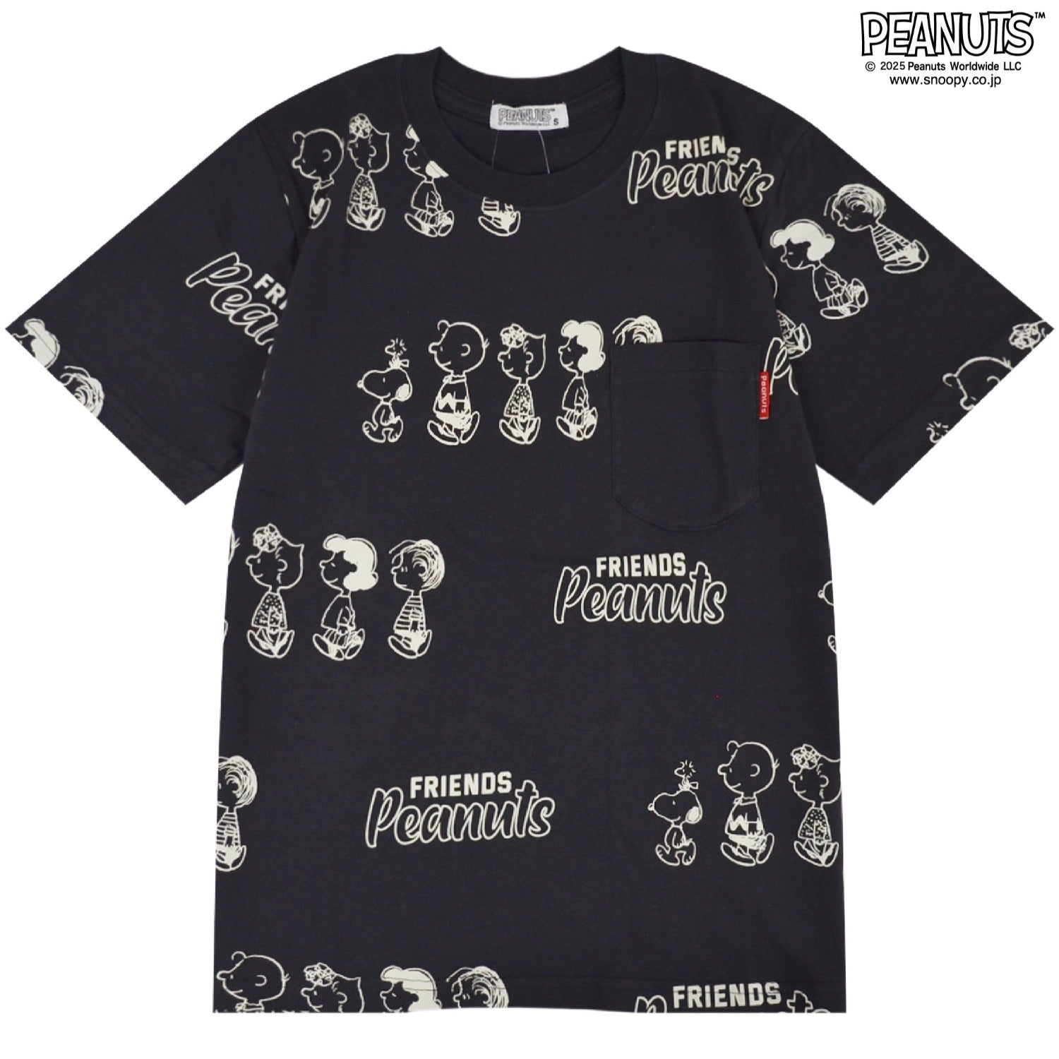 スヌーピー Tシャツ 半袖 総柄 トップス プリント SNOOPY PEANUTS s1152-75sp
