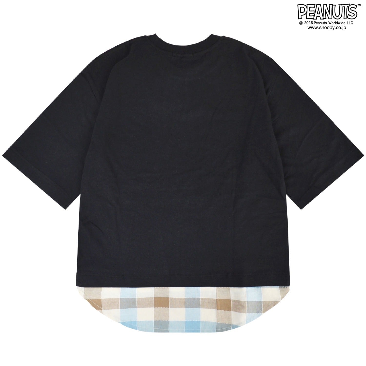 スヌーピー 半袖 Tシャツ プリント レイヤード風 オラフ ヘッドホン柄 春夏 切替 SNOOPY PEANUT s1152-76sp