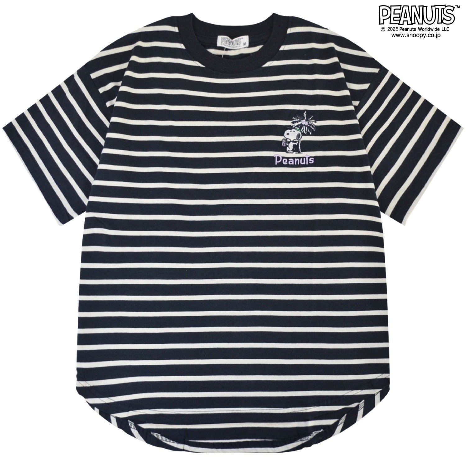 スヌーピー 半袖 Tシャツ ボーダー 春夏 天竺 刺繡 SNOOPY PEANUT s1152-83sp