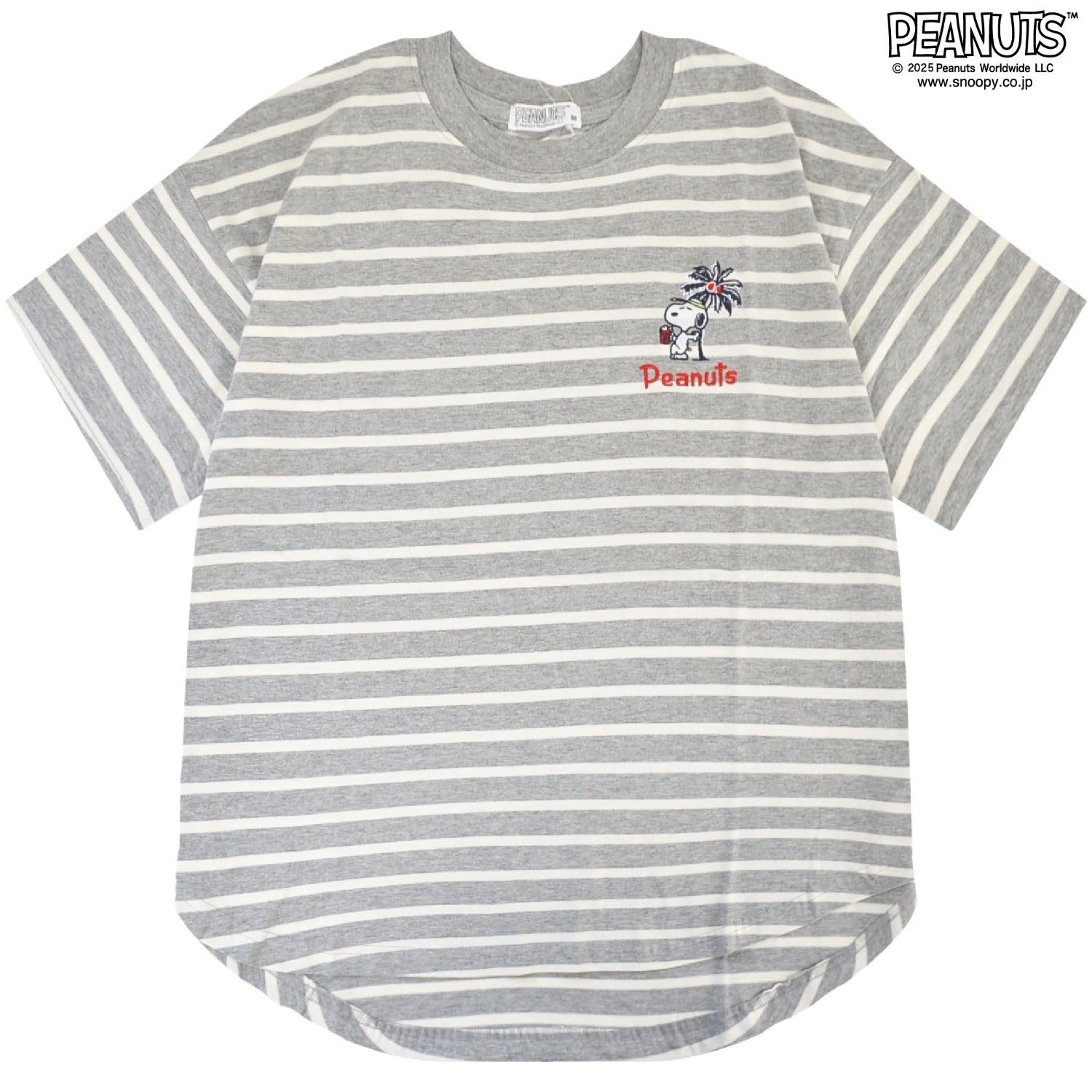 スヌーピー 半袖 Tシャツ ボーダー 春夏 天竺 刺繡 SNOOPY PEANUT s1152-83sp