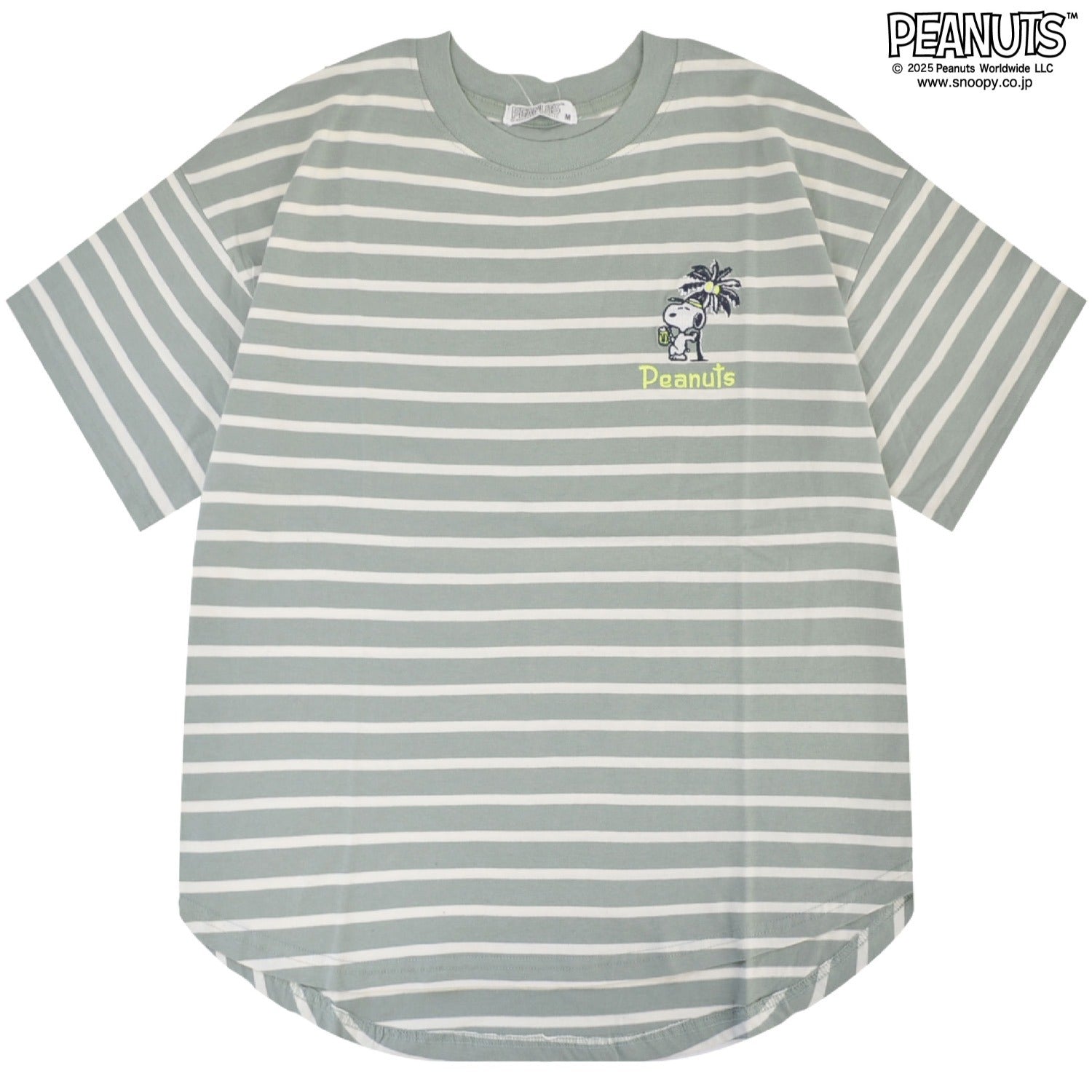 スヌーピー 半袖 Tシャツ ボーダー 春夏 天竺 刺繡 SNOOPY PEANUT s1152-83sp