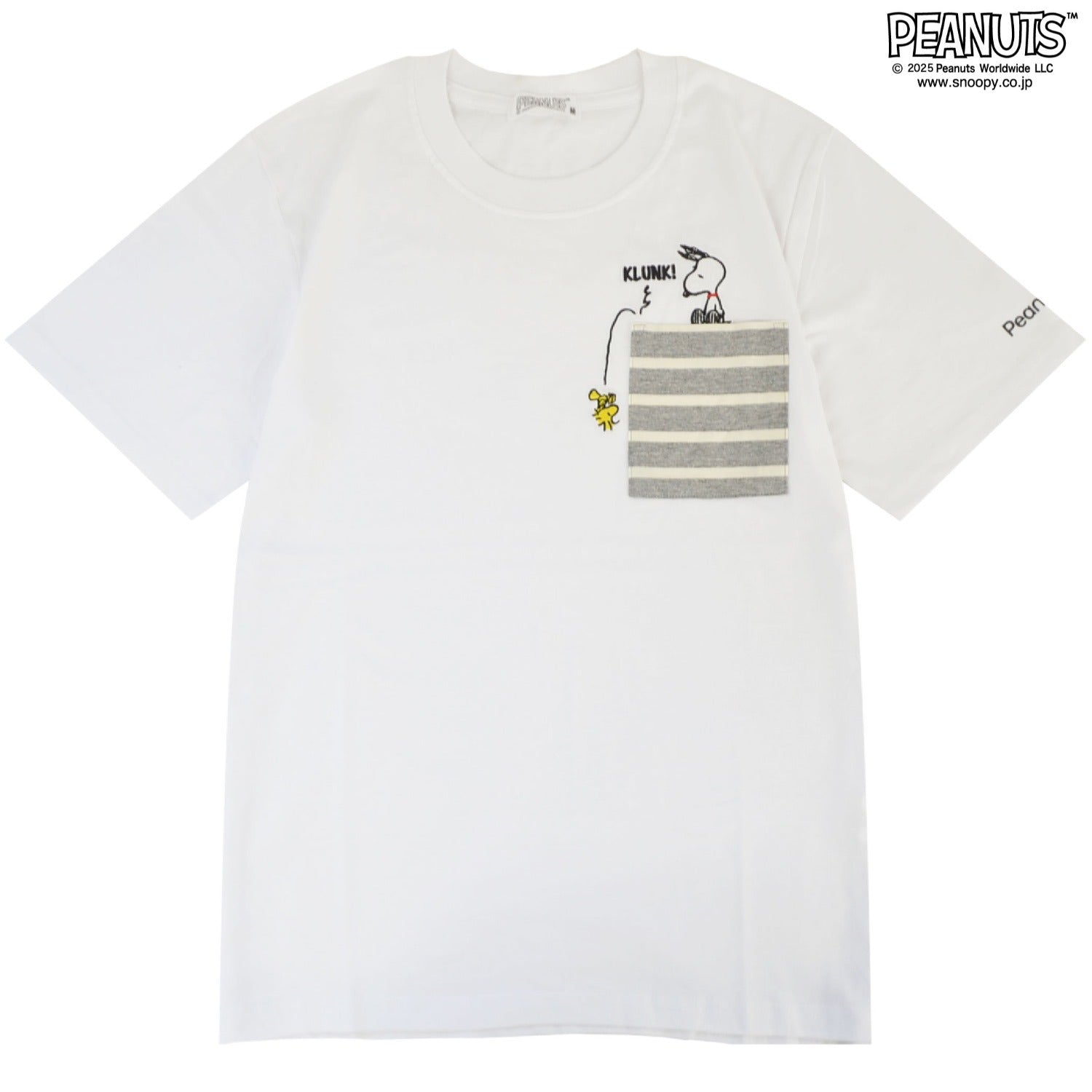 スヌーピー 半袖 Tシャツ ボーダー ポケット付き 春夏 天竺 SNOOPY PEANUT s1152-86sp