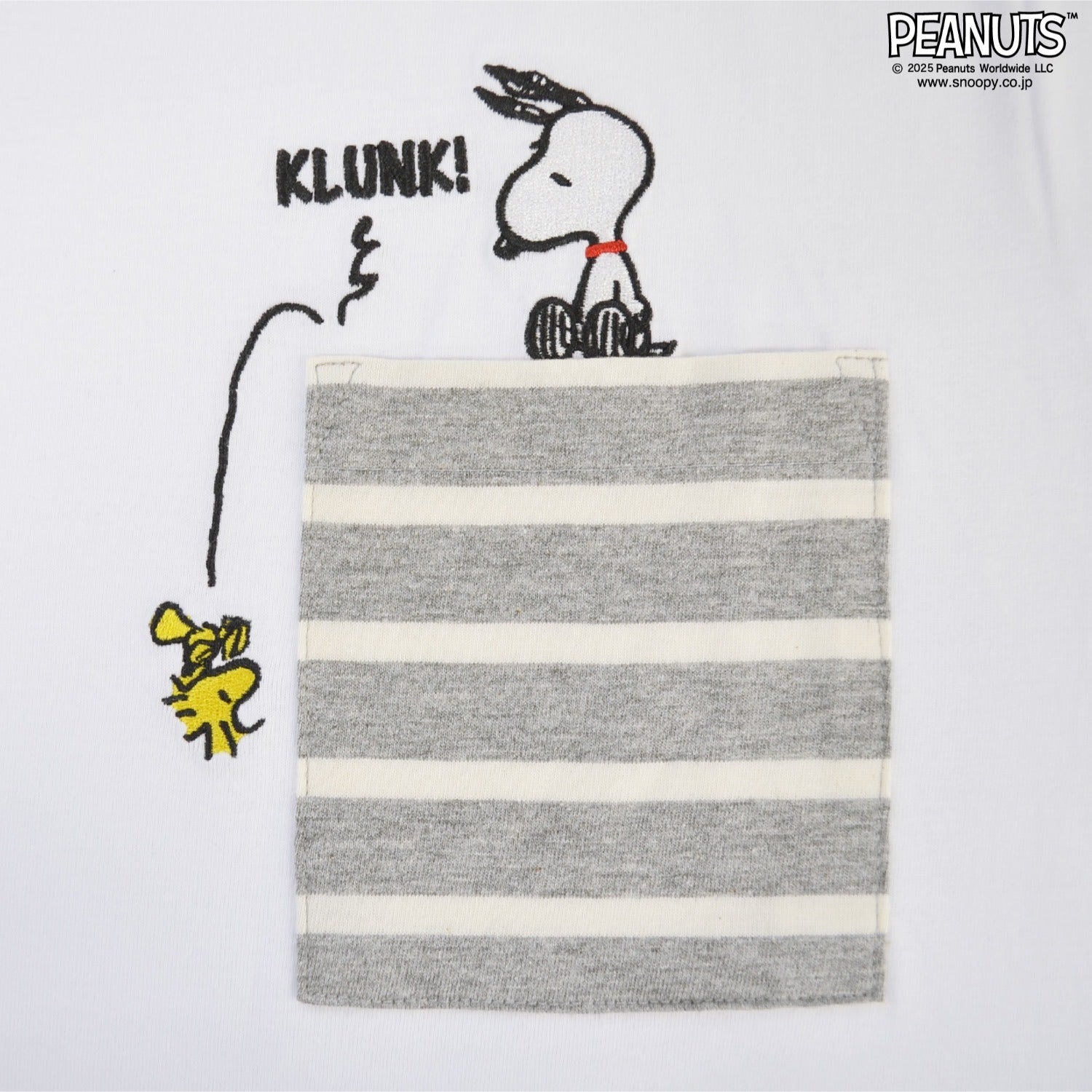 スヌーピー 半袖 Tシャツ ボーダー ポケット付き 春夏 天竺 SNOOPY PEANUT s1152-86sp