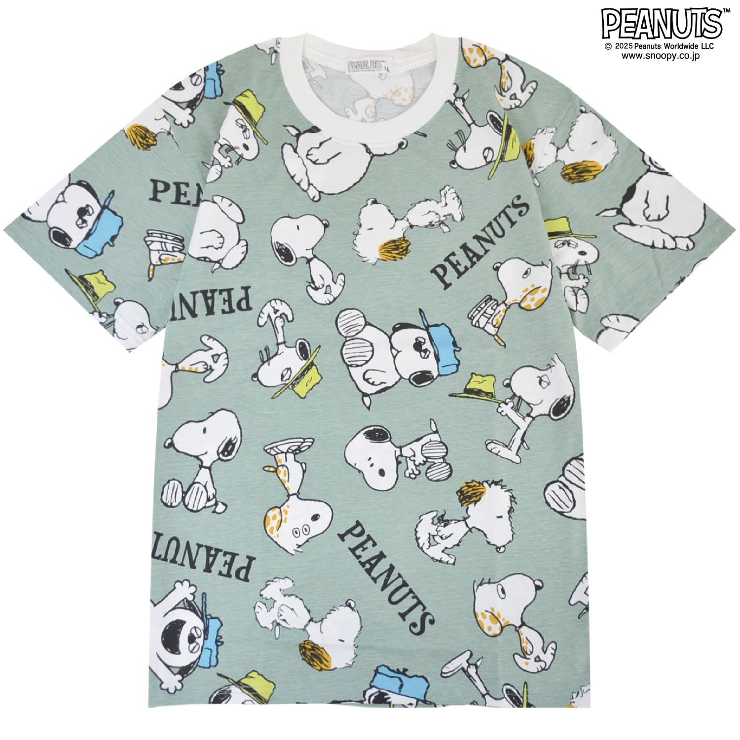 スヌーピー 半袖 Tシャツ 総柄 春夏 天竺 オラフ スパイク アンディー マーブルス SNOOPY PEANUT s1152-89sp