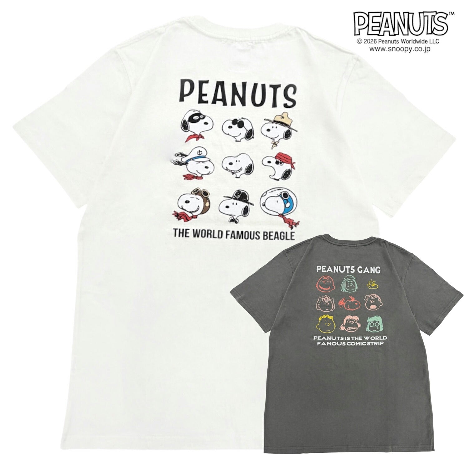スヌーピー フレンズ 半袖 Tシャツ 刺繍 バックプリント 天竺 メンズ レディース 夏 SNOOPY PEANUTS s1162-101