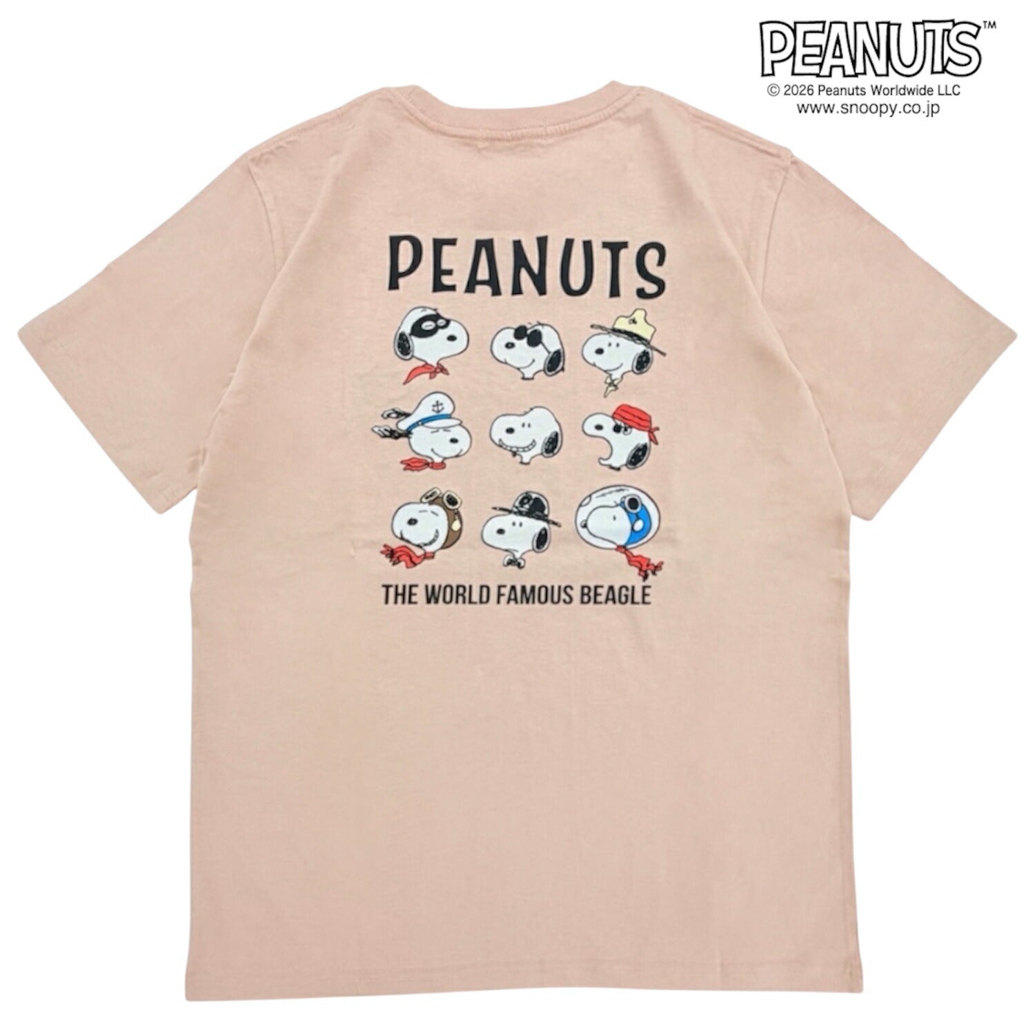 スヌーピー フレンズ 半袖 Tシャツ 刺繍 バックプリント 天竺 メンズ レディース 夏 SNOOPY PEANUTS s1162-101