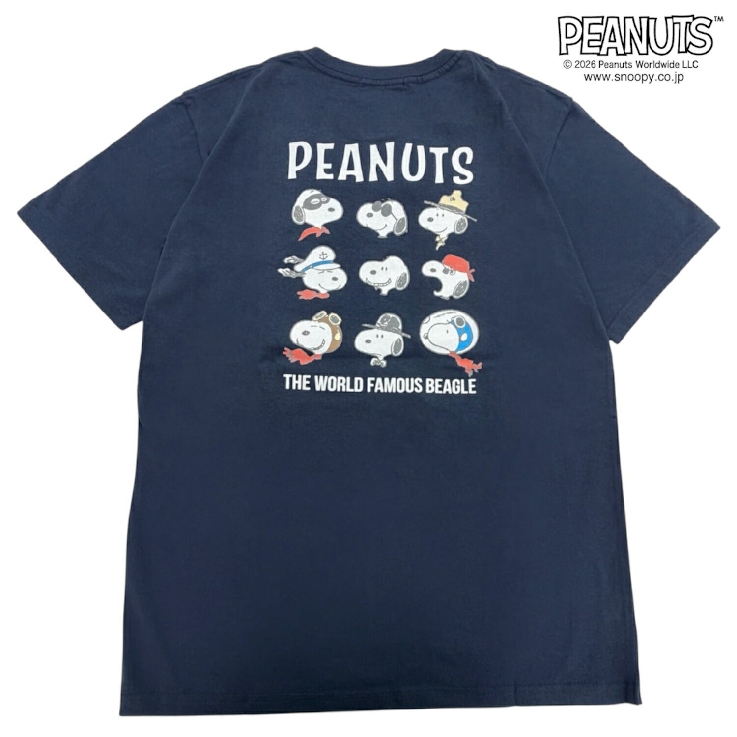 スヌーピー フレンズ 半袖 Tシャツ 刺繍 バックプリント 天竺 メンズ レディース 夏 SNOOPY PEANUTS s1162-101