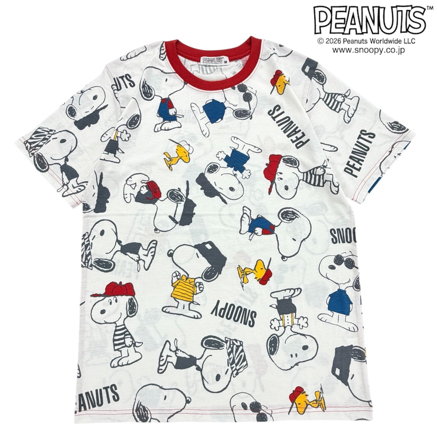 スヌーピー 半袖 Tシャツ 総柄 プリント 天竺 メンズ レディース 夏 SNOOPY PEANUTS s1162-145sp