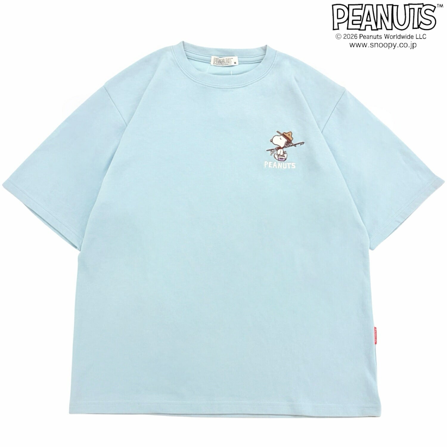 スヌーピー 半袖 Tシャツ ワンポイント 刺繍 トップス 接触冷感 レディース メンズ 春 夏 SNOOPY PEANUTS