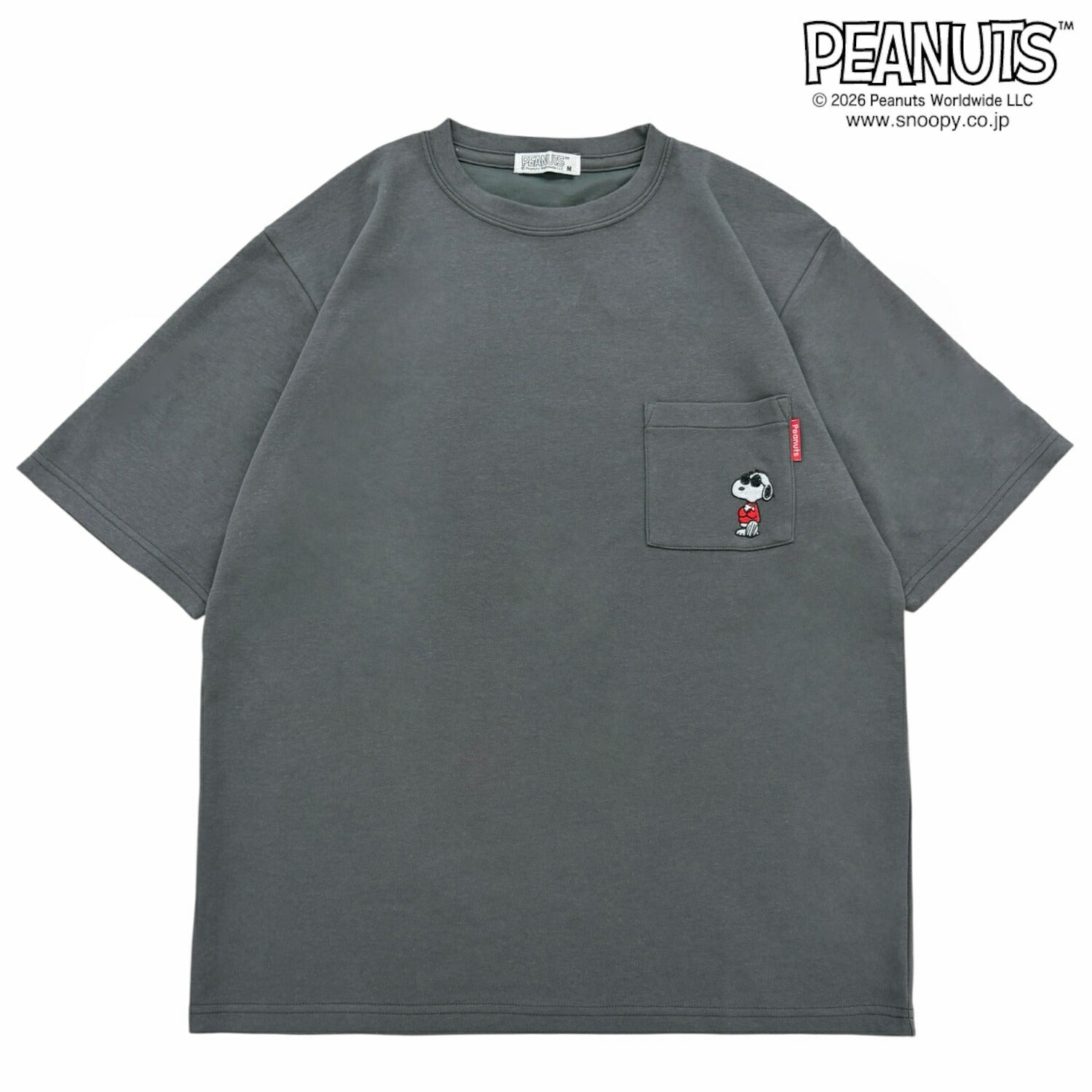 スヌーピー ジョー・クール ポケット付き 半袖 Tシャツ 刺繍 トップス ビッグシルエット 接触冷感 レディース メンズ 春 夏 SNOOPY PEANUTS