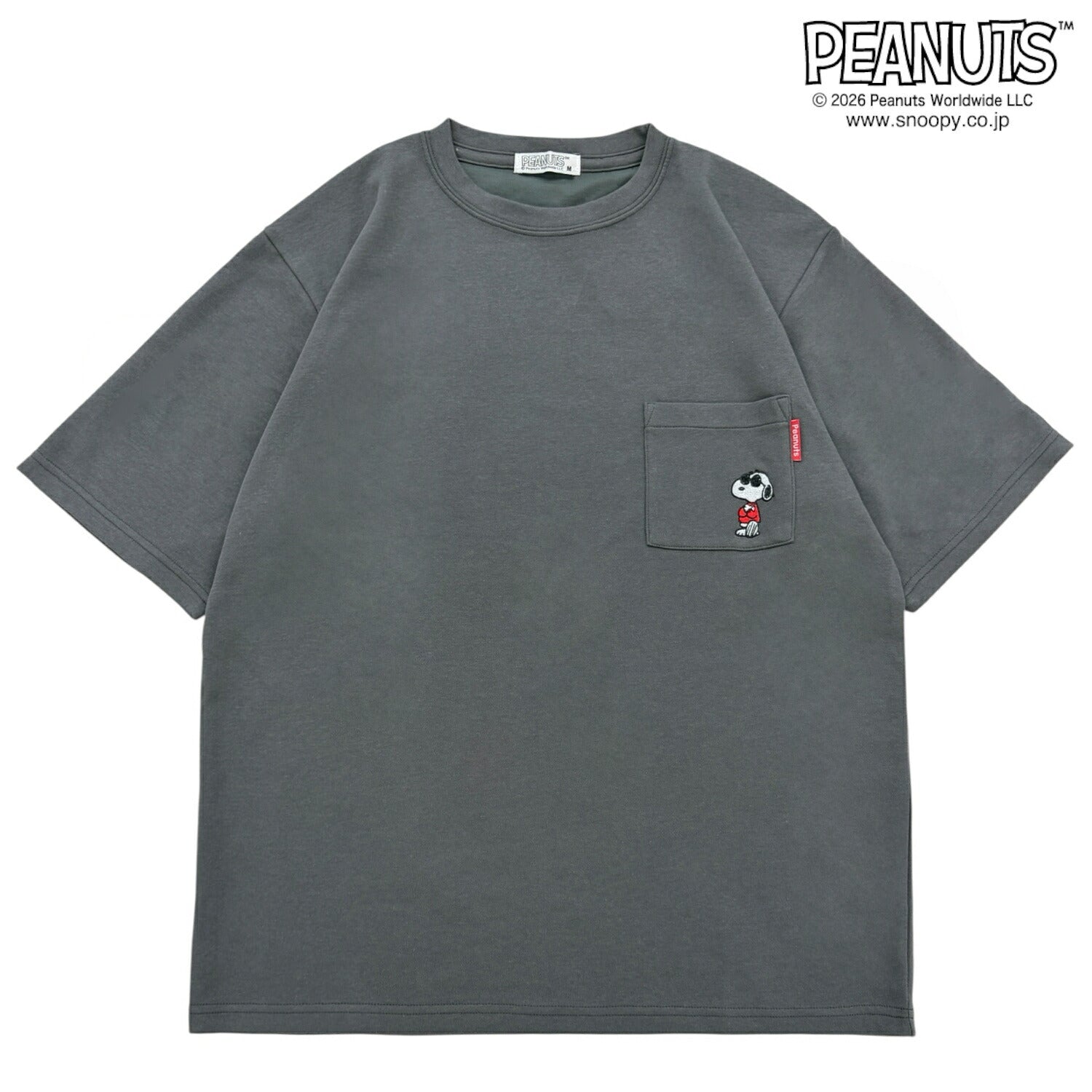 スヌーピー ジョー・クール ポケット付き 半袖 Tシャツ 刺繍 トップス ビッグシルエット 接触冷感 レディース メンズ 春 夏 SNOOPY PEANUTS s1162-164sp