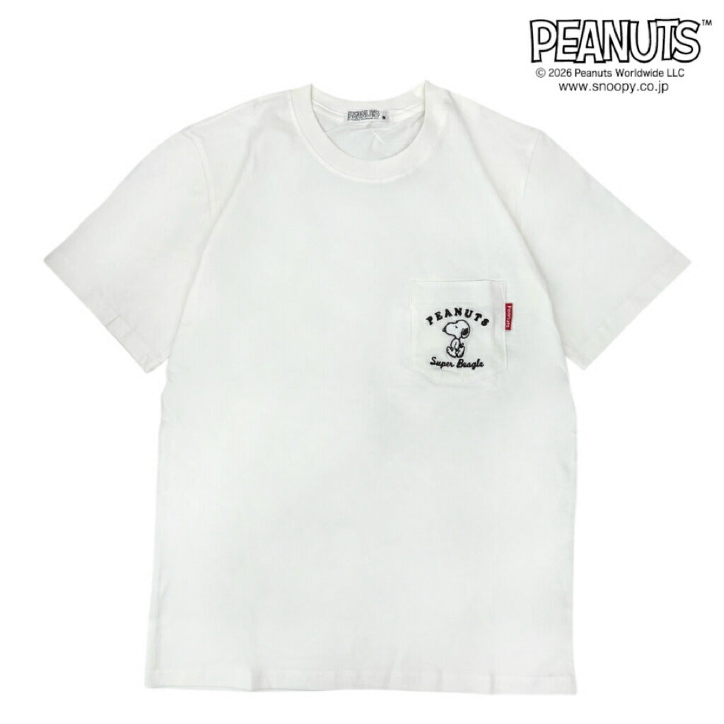 スヌーピー 半袖 Tシャツ 天竺 ポケット付き メンズ レディース SNOOPY PEANUTS s1162-228sp