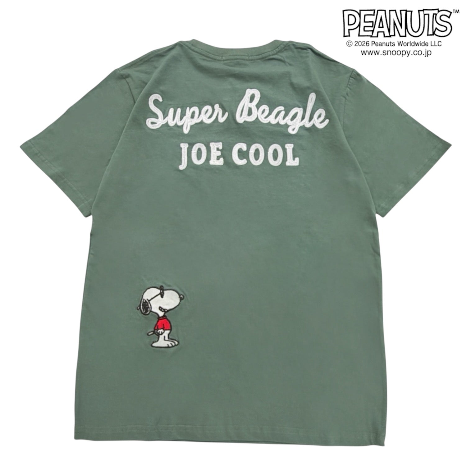 スヌーピー ジョークール 半袖 Tシャツ バック刺繍 天竺 メンズ レディース 夏 SNOOPY JOE COOL PEANUTS s1162-230sp