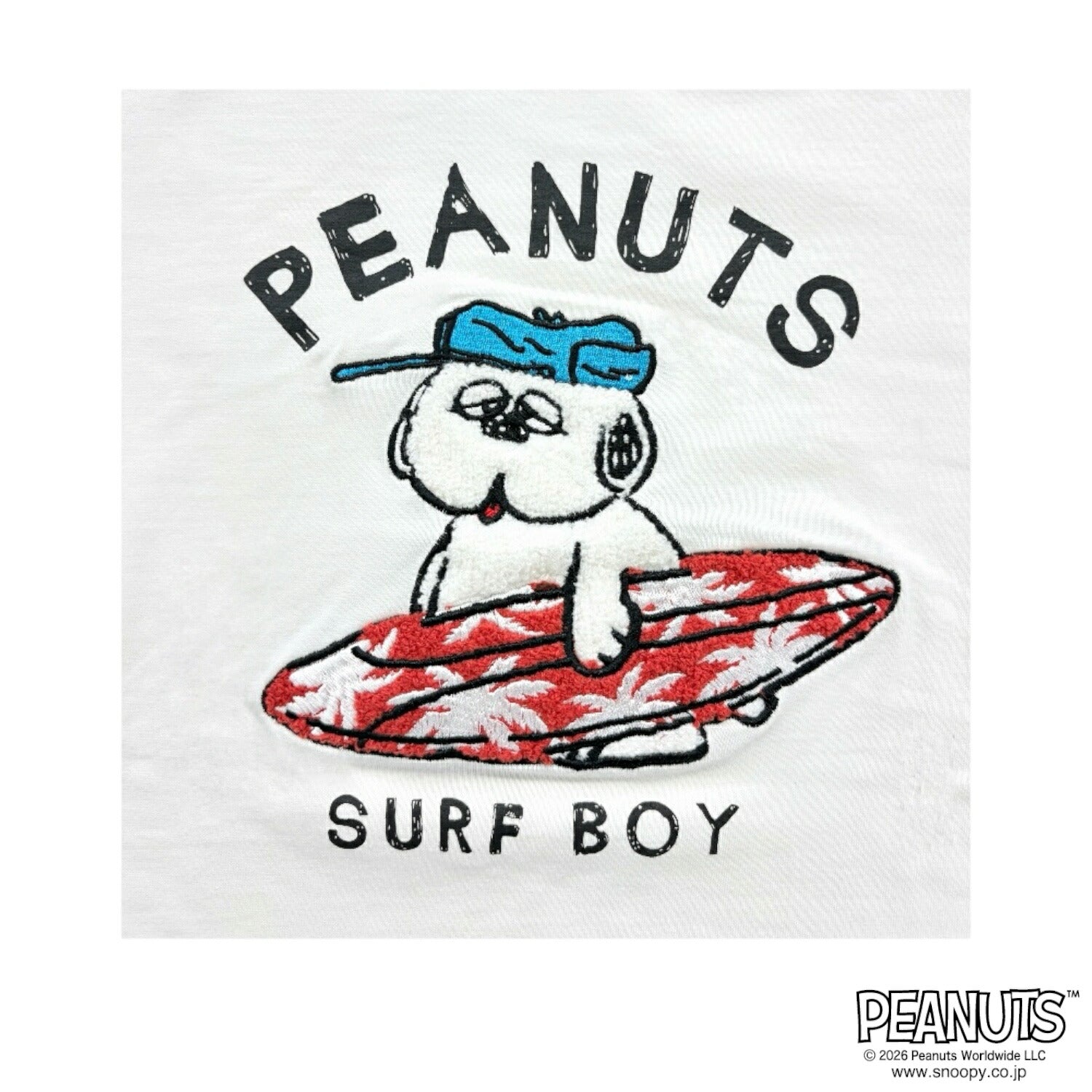 スヌーピー オラフ サーフ柄 プリント サガラ刺繍 天竺 半袖 Tシャツ メンズ レディース 春 夏 SNOOPY PEANUTS s1162-233sp
