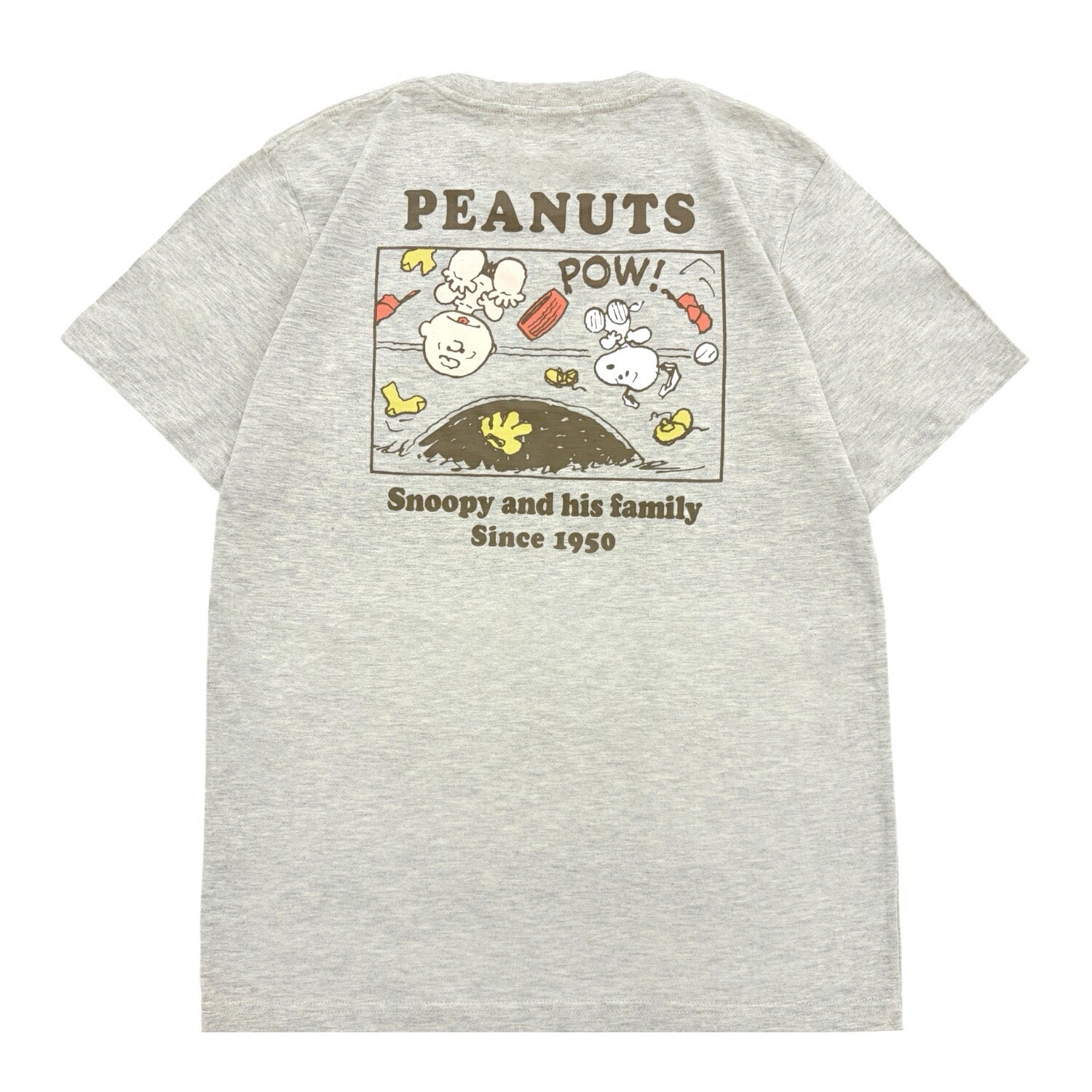 スヌーピー チャーリー・ブラウン 野球柄 バックプリント Tシャツ 半袖 トップス レディース 春 夏 SNOOPY PEANUTS s1162-242sp