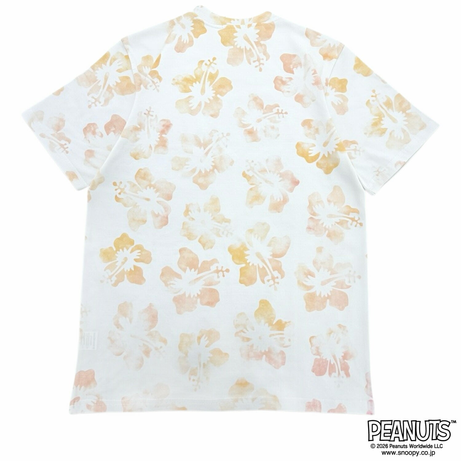 スヌーピー ビーチ柄 タイダイ プリント ハイビスカス 天竺 半袖 Tシャツ メンズ レディース 春 夏 SNOOPY PEANUTS