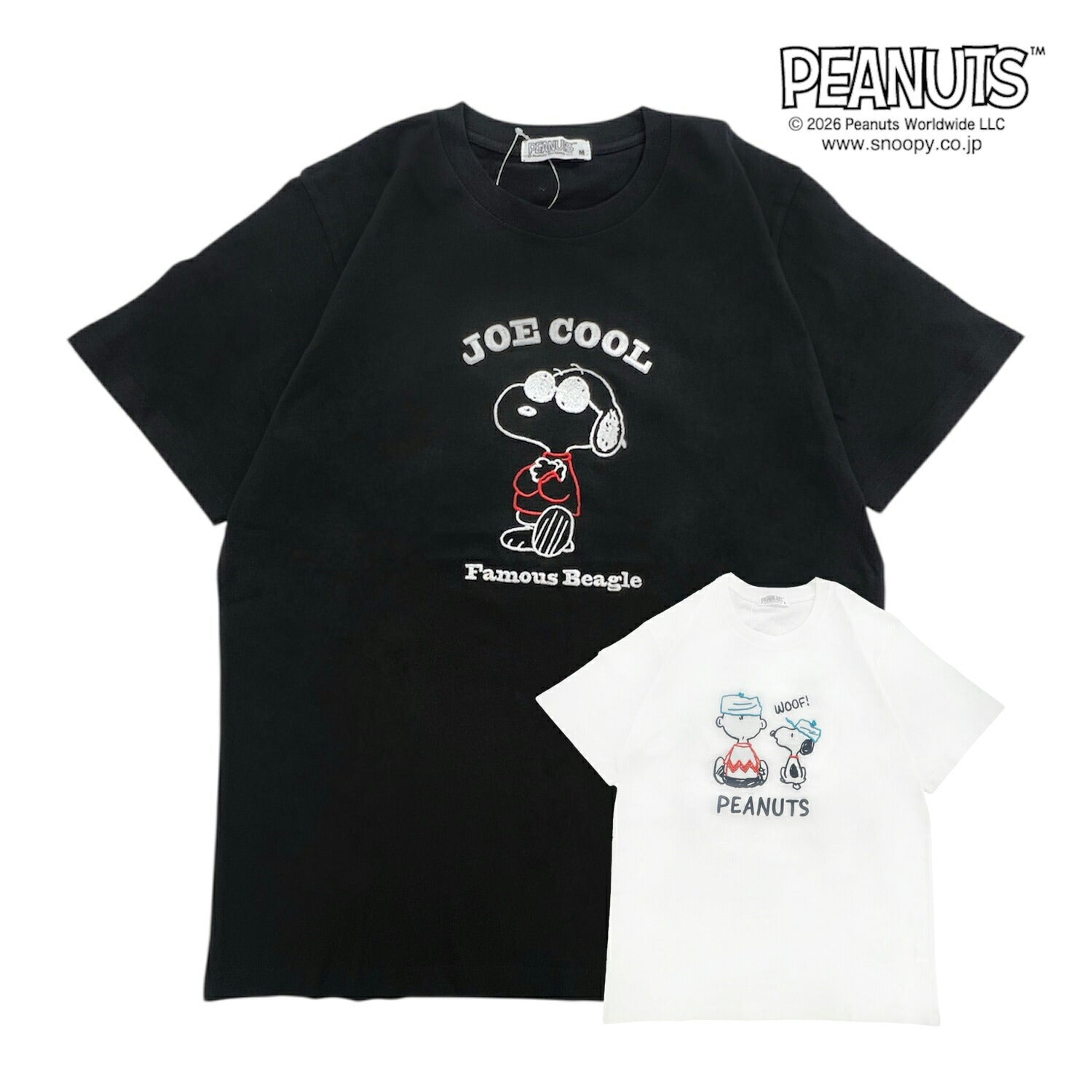 スヌーピー 半袖 Tシャツ 天竺 刺繍 メンズ レディース ジョー・クール チャーリー・ブラウン SNOOPY PEANUTS JOE COOL s1162-99