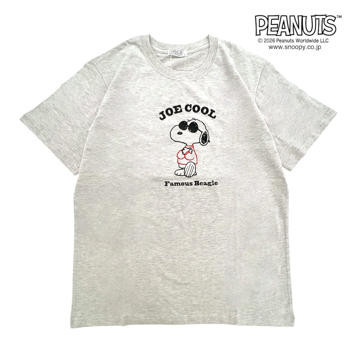 スヌーピー 半袖 Tシャツ 天竺 刺繍 メンズ レディース ジョー・クール チャーリー・ブラウン SNOOPY PEANUTS JOE COOL s1162-99