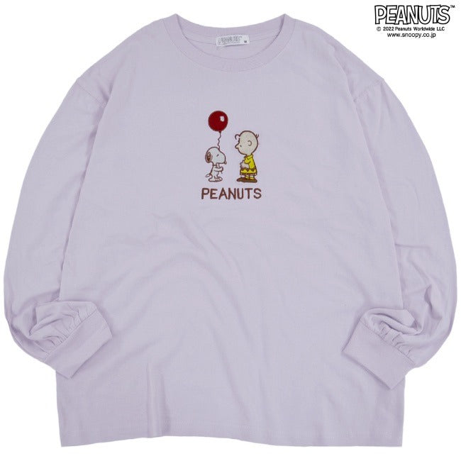 スヌーピー Tシャツ 長袖 刺繍 チャリーブラウン フライングエース PEANUTS SNOOPY s1223-546sp