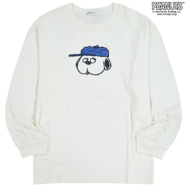スヌーピー オラフ Tシャツ ロンT 長袖 バルーン シルエット 刺繍 SNOOPY PEANUTS s1223-547sp