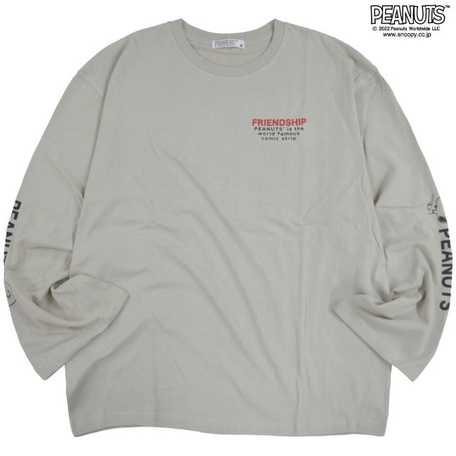 スヌーピー チャリーブラウン Tシャツ 長袖 袖 プリント SNOOPY PEANUTS s1223-548sp
