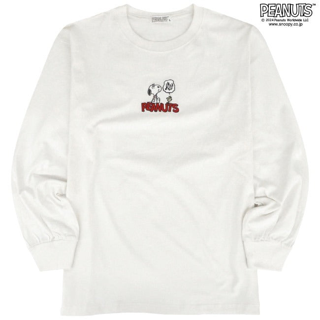 スヌーピー バルーン ビッグ Tシャツ 刺繍 長袖 オーバーサイズ SNOOPY PEANUTS s1233-554sp