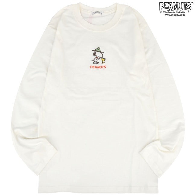 スヌーピー 長袖 Tシャツ トップス 刺繍 オラフ チャーリーブラウン ウッドストック SNOOPY PEANUTS s1243-15sp