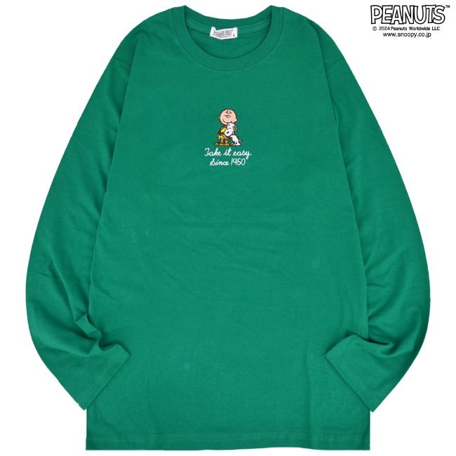 スヌーピー 長袖 Tシャツ トップス 刺繍 オラフ チャーリーブラウン ウッドストック SNOOPY PEANUTS s1243-15sp