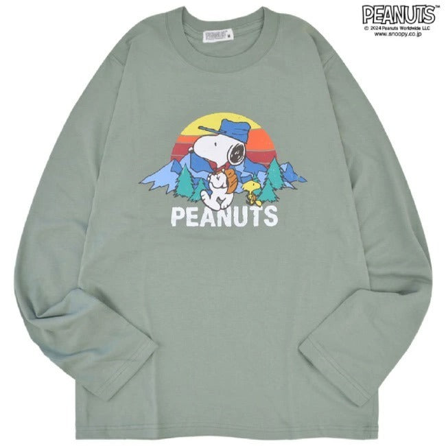 スヌーピー 長袖 Tシャツ トップス プリント ウッドストック ロンT PEANUTS SNOOPY s1243-18sp