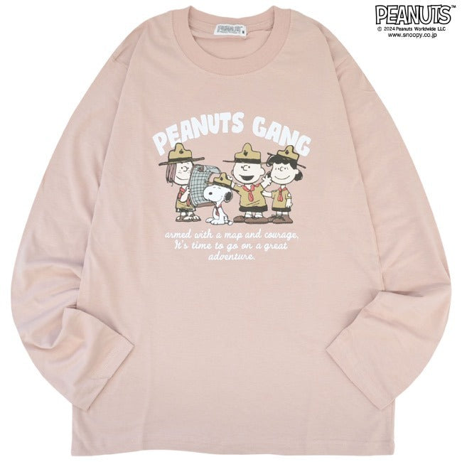 スヌーピー 長袖 Tシャツ トップス プリント ウッドストック ロンT PEANUTS SNOOPY s1243-18sp