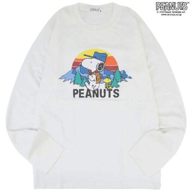 スヌーピー 長袖 Tシャツ トップス プリント ウッドストック ロンT PEANUTS SNOOPY s1243-18sp