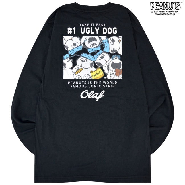 スヌーピー 長袖 Tシャツ トップス バック プリント オラフ SNOOPY PEANUTS s1243-19sp