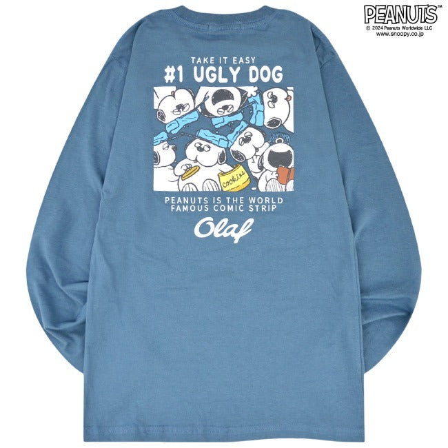 スヌーピー 長袖 Tシャツ トップス バック プリント オラフ SNOOPY PEANUTS s1243-19sp