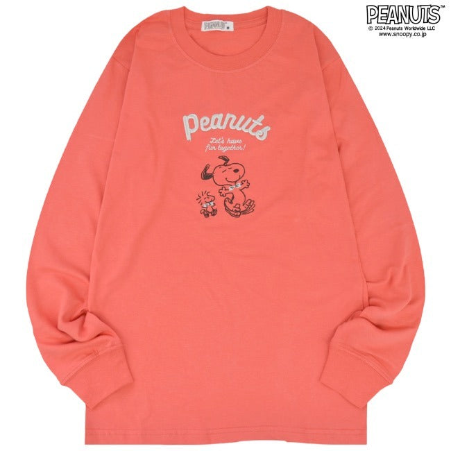 スヌーピー 長袖 Tシャツ トップス 刺繍 ジョークール SNOOPY PEANUTS JOE COOL s1243-20sp