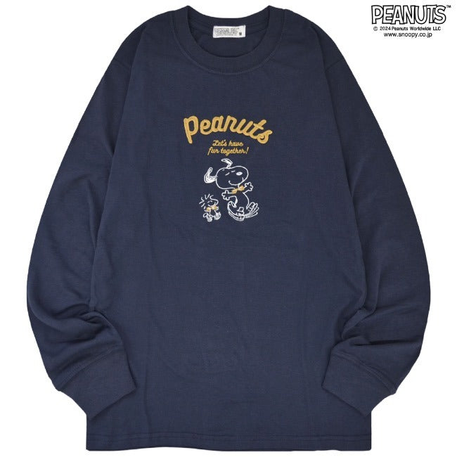 スヌーピー 長袖 Tシャツ トップス 刺繍 ジョークール SNOOPY PEANUTS JOE COOL s1243-20sp
