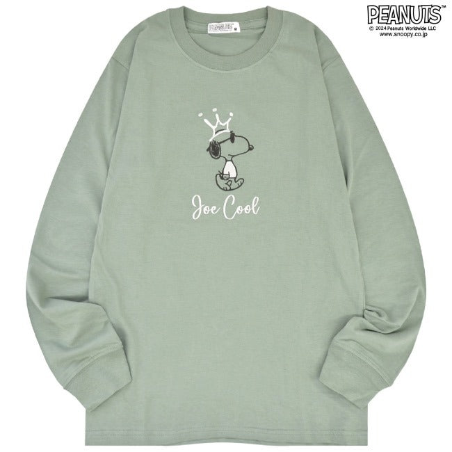 スヌーピー 長袖 Tシャツ トップス 刺繍 ジョークール SNOOPY PEANUTS JOE COOL s1243-20sp