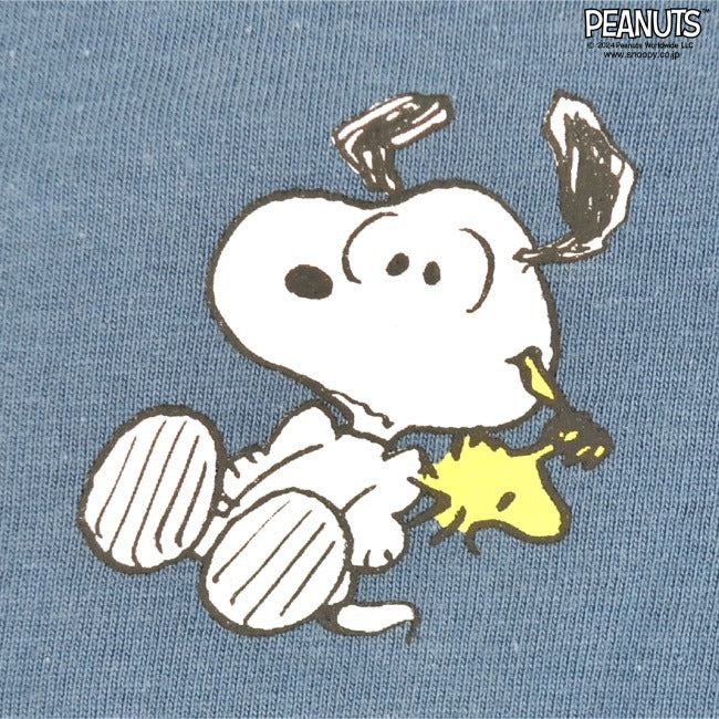 スヌーピー 長袖 Tシャツ フェイク レイヤード BIG オーバーサイズ 袖 プリント 刺繍 トップス SNOOPY PEANUTS s1243-21sp