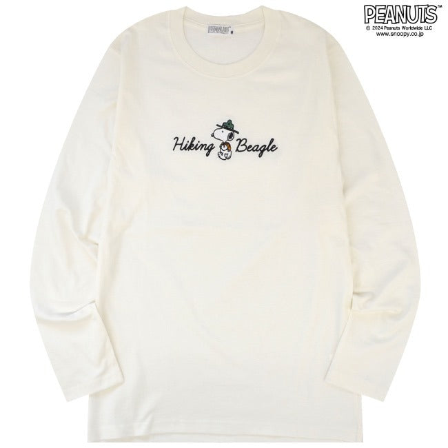 スヌーピー 長袖 トップス Tシャツ 刺繍 チャーリーブラウン ウッドストック SNOOPY PEANUTS s1243-47