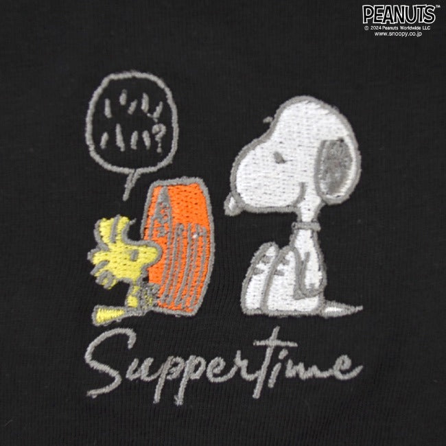 スヌーピー 長袖 トップス Tシャツ 刺繍 チャーリーブラウン ウッドストック SNOOPY PEANUTS s1243-47