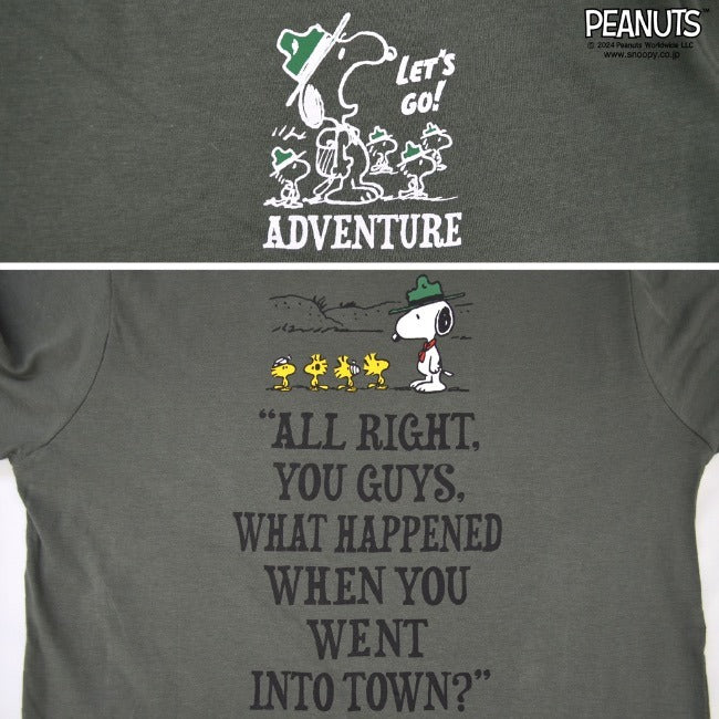 スヌーピー バックプリント 長袖Tシャツ ロンT SNOOPY PEANUTS s1243-48