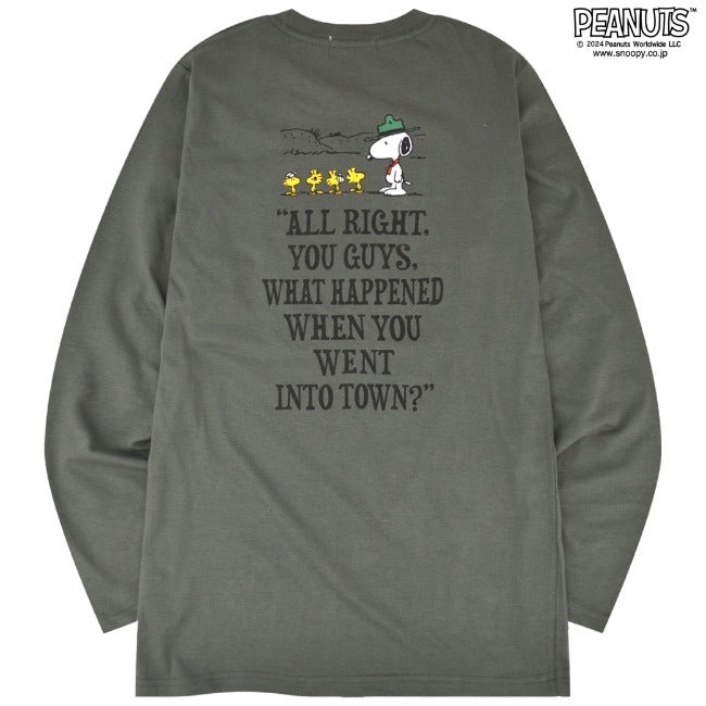 スヌーピー バックプリント 長袖Tシャツ ロンT SNOOPY PEANUTS s1243-48
