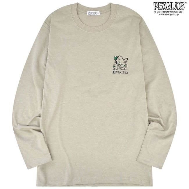スヌーピー バックプリント 長袖Tシャツ ロンT SNOOPY PEANUTS s1243-48