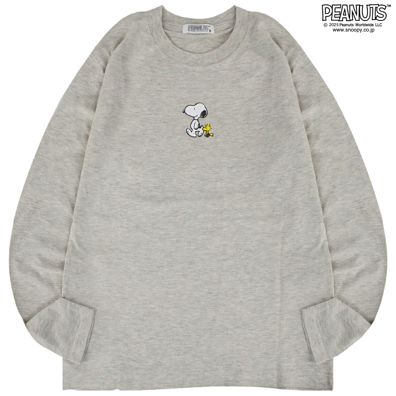 スヌーピー チャーリー・ブラウン Tシャツトップス 長袖 友達 兄弟 ボックス バック プリント SNOOPY PEANUTS s1251-06sp