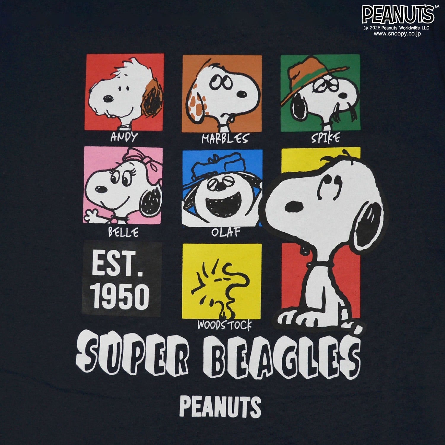 スヌーピー チャーリー・ブラウン Tシャツトップス 長袖 友達 兄弟 ボックス バック プリント SNOOPY PEANUTS s1251-06sp
