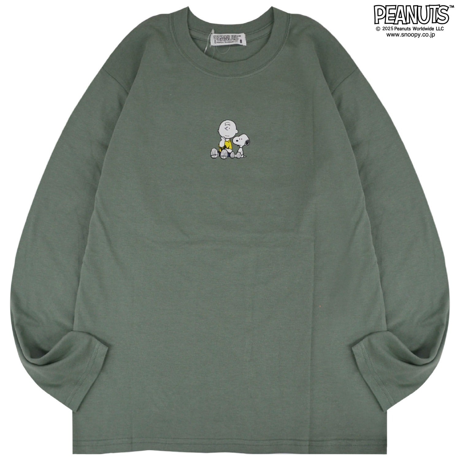スヌーピー チャーリー・ブラウン Tシャツトップス 長袖 友達 兄弟 ボックス バック プリント SNOOPY PEANUTS s1251-06sp